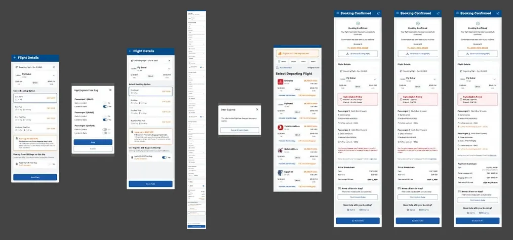 Updated flows after the flight supplier changed mid-project
